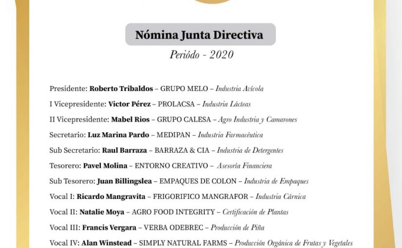 Acto de Toma de Posesión – Junta Directiva Visión 2020