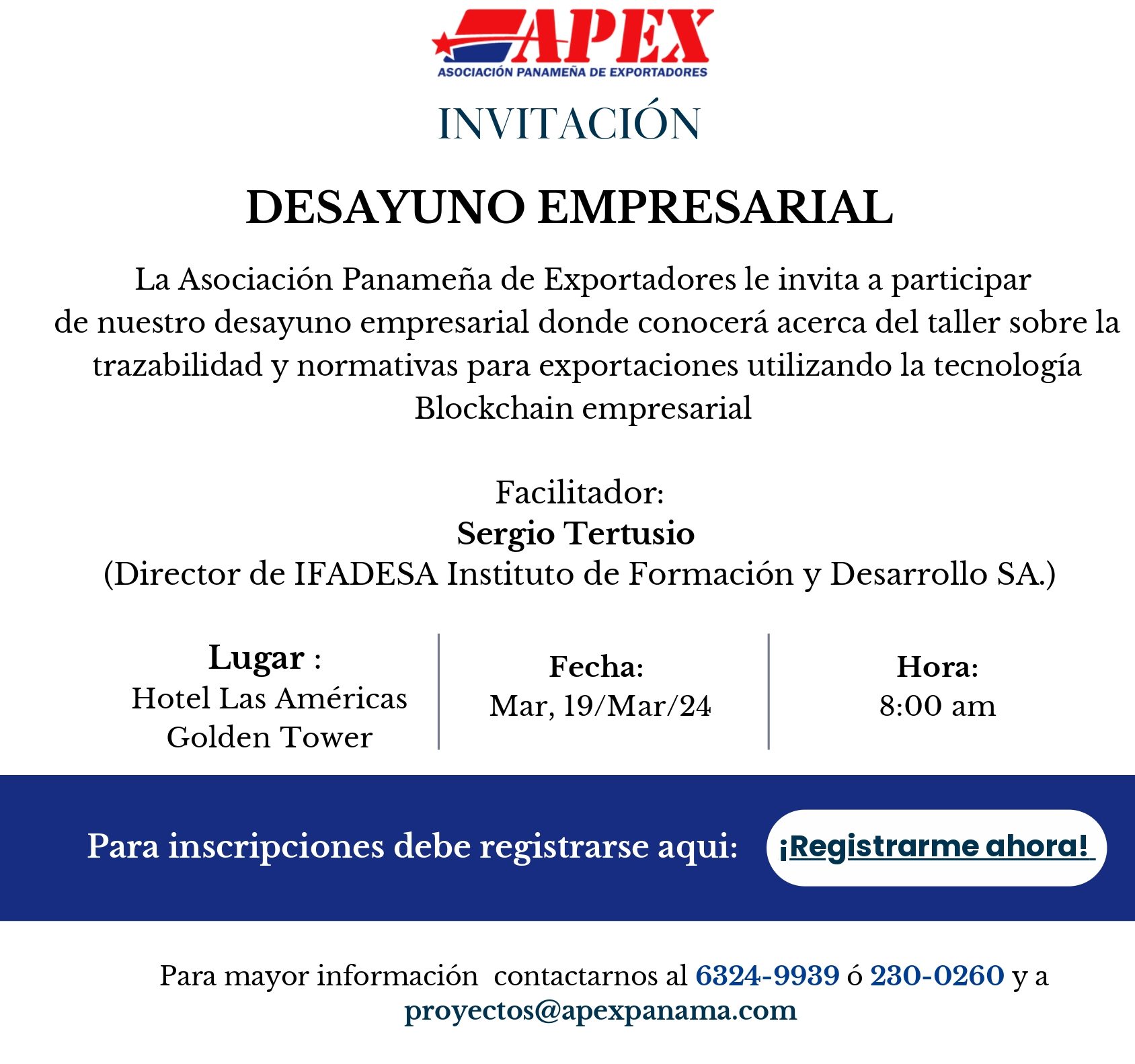 Desayuno Empresarial Inscripcion