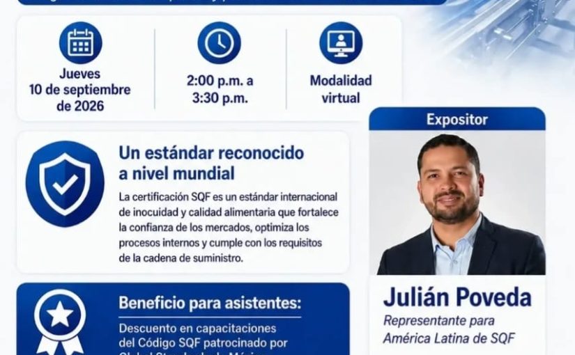 Webinar gratuito: Certificación SQF para competir en mercados internacionales